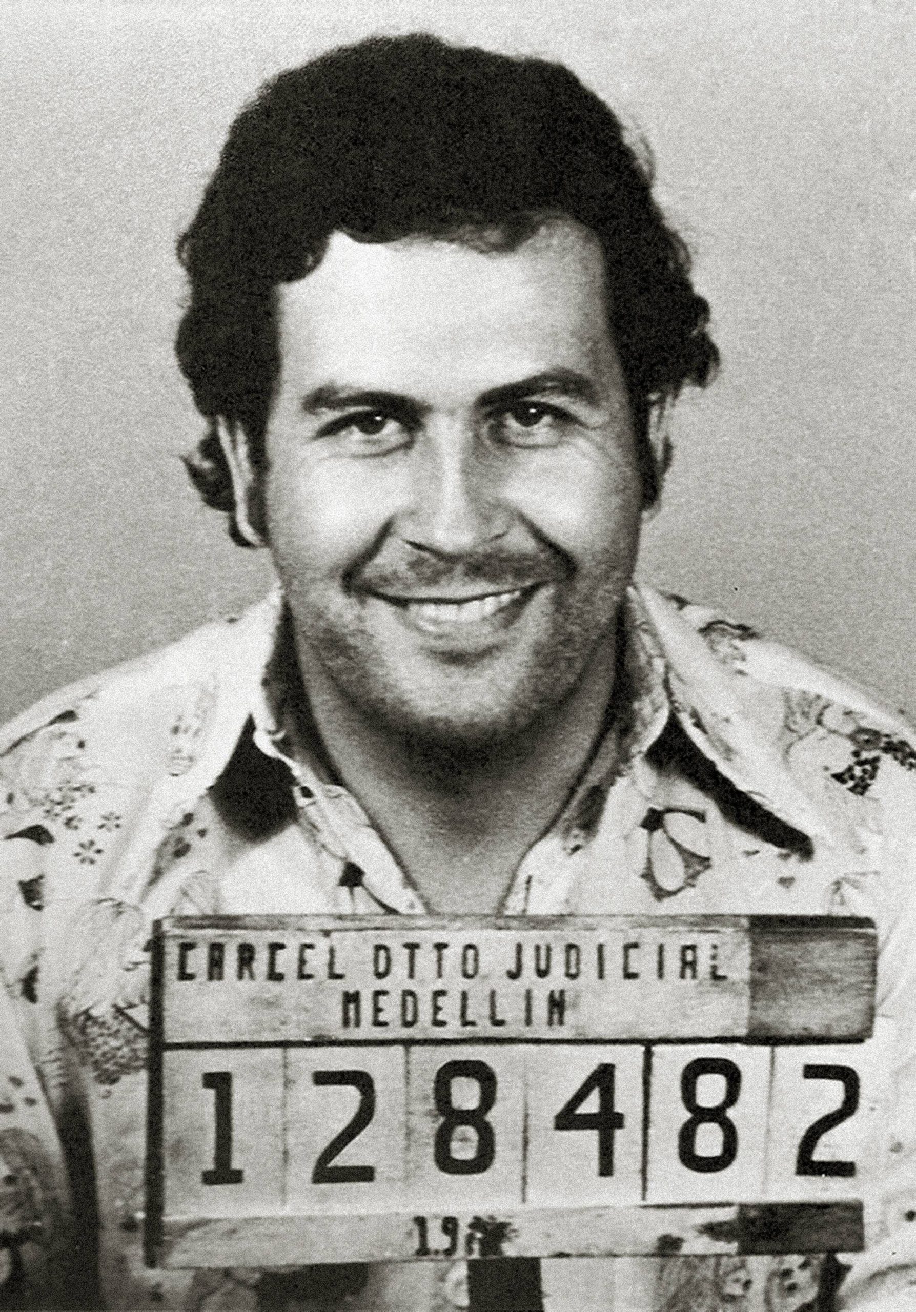 pablo escobar foto mug shot dea retrato
